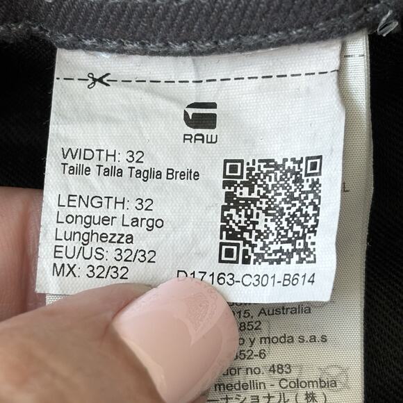 G Star Mens Jeans 32X30 G raw G Bleid Black Distressed Slim Workwear 90s - Picture 5 of 16